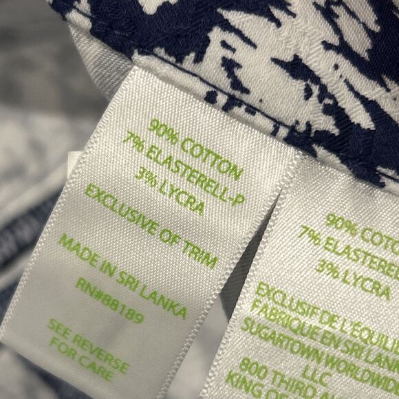 Lilly Pulitzer Shorts Womens 6 Kelly Stretch Navy Pineapple Party Resort Pockets - Picture 4 of 7